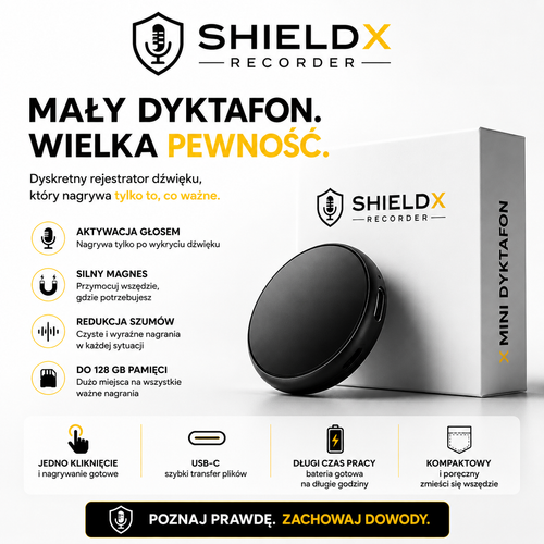 ShieldX Recorder™ - Mini Dyktafon